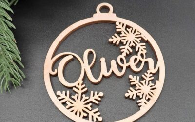 Weihnachtskugel personalisierbarer Name – Variante 1