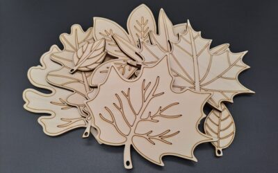 Herbstblätter aus Holz – Set