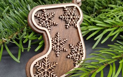 Baumschmuck Weihnachtsstiefel mehrlagig