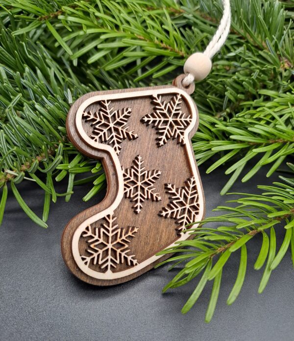 Baumschmuck Weihnachtsstiefel mehrlagig