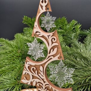 Weihnachtsbaum mit Schneeflocken Variante 1, groß