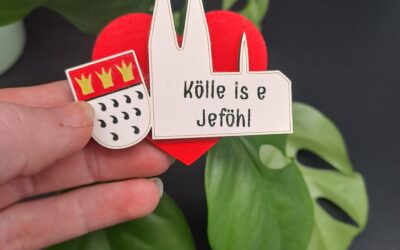 Karneval Anstecker – Köln – Herz, Dom, Wappen