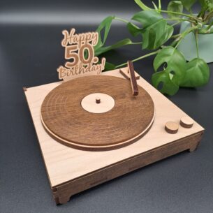 Schallplattenspieler als Geschenkbox