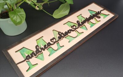Mama Schild – Namensschild mit Kindernamen – Mom Sign