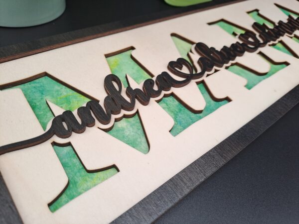 Mama Schild - Namensschild mit Kindernamen - Mom Sign – Bild 3