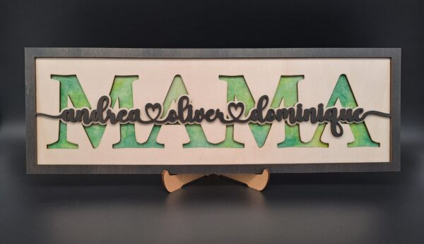 Mama Schild - Namensschild mit Kindernamen - Mom Sign – Bild 5