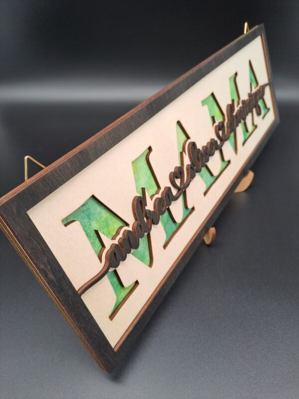 Mama Schild - Namensschild mit Kindernamen - Mom Sign – Bild 7