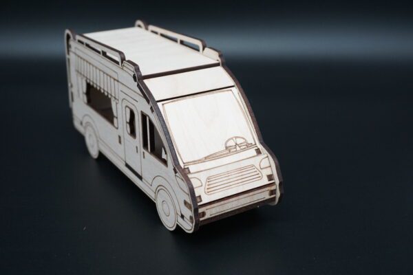 Wohnmobil-Geldgeschenk-Box mit Klappdach – aus Holz – Bild 8