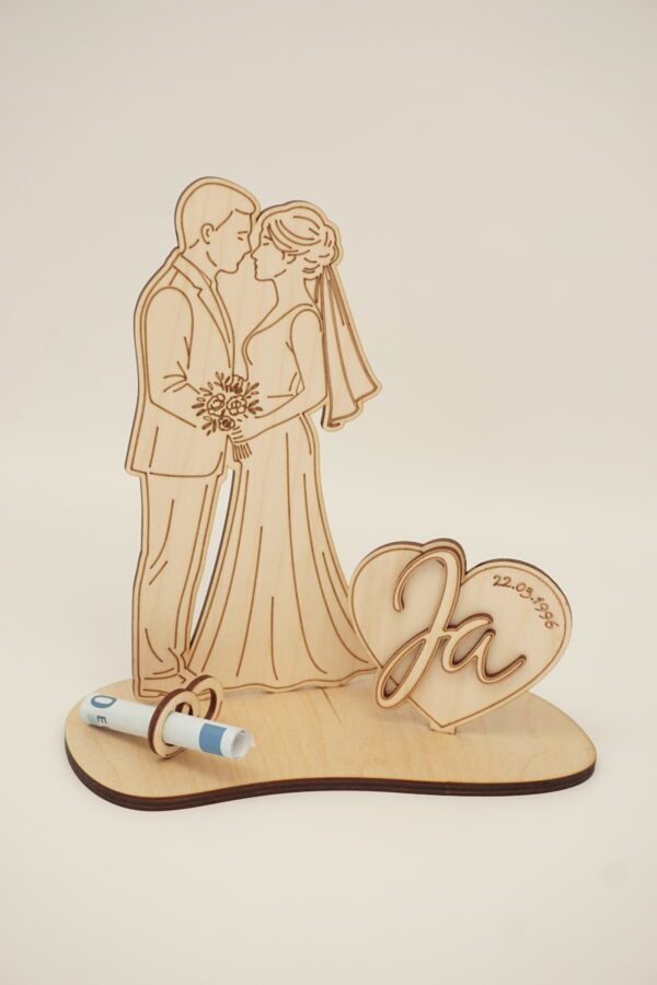 Hochzeitsgeschenk Brautpaar - Geldgeschenk Deko aus Holz – Bild 10