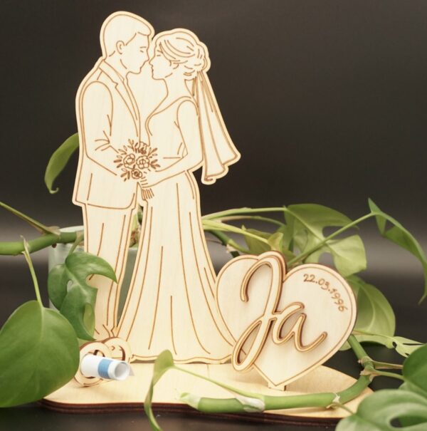 Hochzeitsgeschenk Brautpaar - Geldgeschenk Deko aus Holz