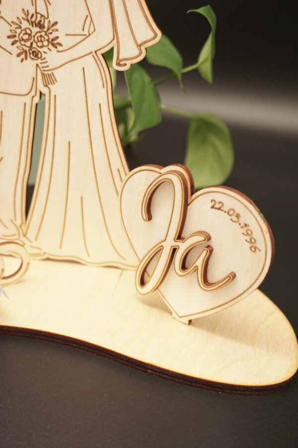 Hochzeitsgeschenk Brautpaar - Geldgeschenk Deko aus Holz – Bild 4